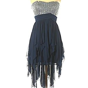 Navy blue n sequin dress